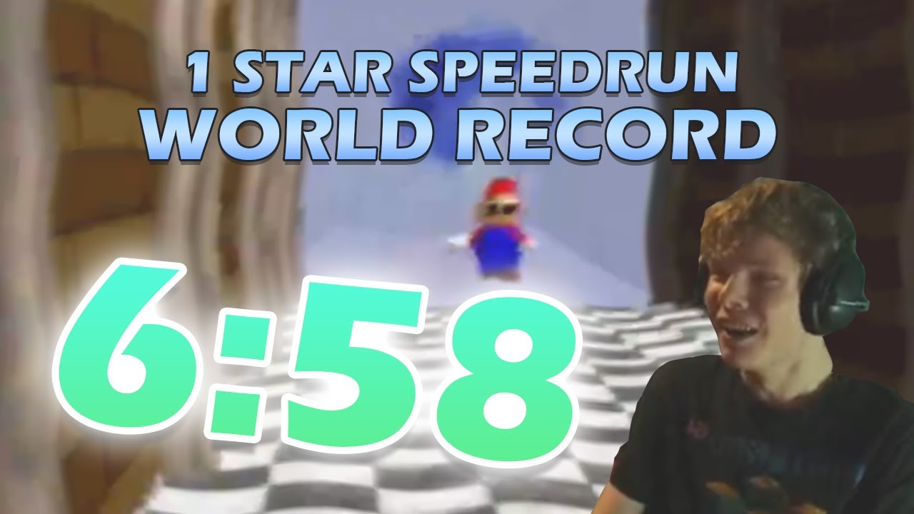 [WORLD RECORD/FIRST SUB 7!!!] Super Mario 64 1 Star Speedrun in 6:58.35 WR - YouTube