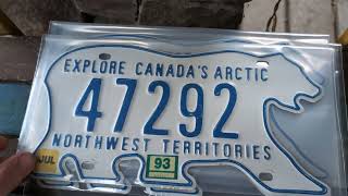 Old License Plates #5 Northwest Territories Polar Bear