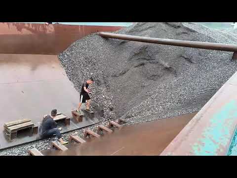 Barge unloading | Satisfying video