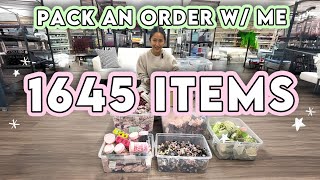 PACK A 1645 ITEM ORDER WITH ME 📦🤯🔥 biggest order ever! SMALL BUSINESS | SILKY GEM CRYSTAL CANDY