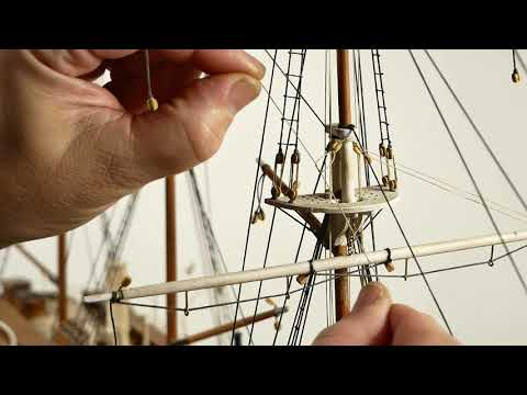 PALOS 64- Como colocar las bozas, amantillos y velas. ENDURANCE - Modelismo Naval - Artesanía