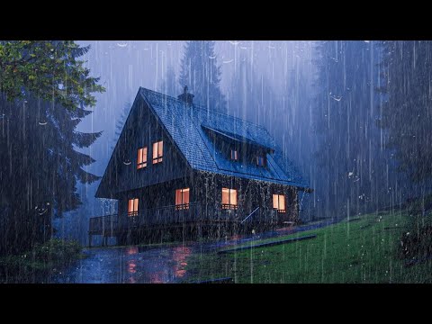 Beat Tinnitus with Heavy Rain on Lake, Calm Thunder in Deep Forest