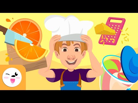 COOKING VERBS for Kids - Vocabulary for kids - Compilation