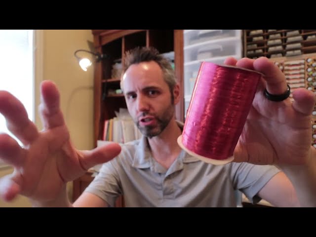 Best Pearlized Red Raspberry Raffia for Crafting Projects - close-up view
