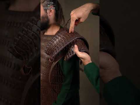 LEATHER LAMELLAR VIKING VARANGIAN ARMOUR.Ideal forSlavs costume Warrior Vikings SCA LARP BLACK/BROWN