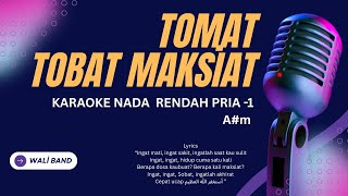 Download lagu Tomat - Wali Tobat Maksiat Karaoke Lower Key Nada Rendah Pria -1 A# mp3