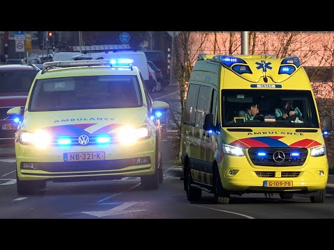 A1, Otaris Light Ambulance 16-161 & Verpleegkundig Specialist 16-387 in Alphen a/d Rijn & Leiden