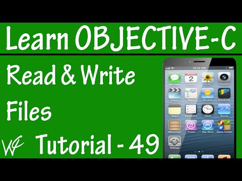 Free Objective C Programming Tutorial for Beginners 49 - Read and Write Files in Objective C
