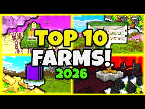 10 MUST HAVE FARMS In Minecraft Bedrock 1.21! (2026)