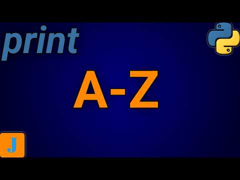 Python Program To Print Alphabetical