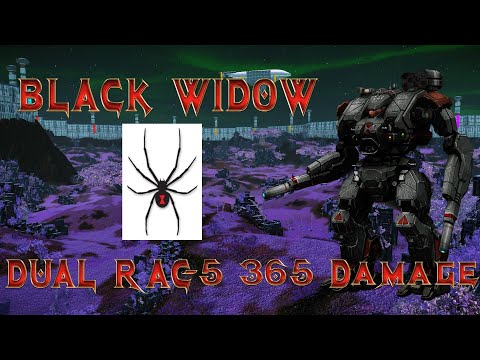Dual Rotary Autocannon 5 on Warhammer Black Widow 365 Damage Match MechWarrior Online