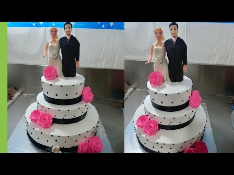 How To Make 3 Step Cake Chocolate Design Fancy Cake