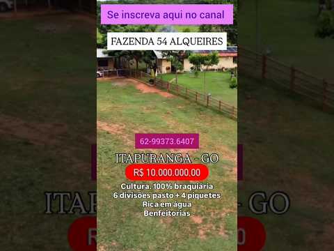 Linda fazenda de 54 alqueires em Itapuranga GO #brasil #fazenda #agro #gado #agricultura