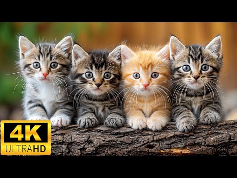 Baby Animals 4K (60FPS) - Mischievous Moments With Baby Animals And Relaxing Music