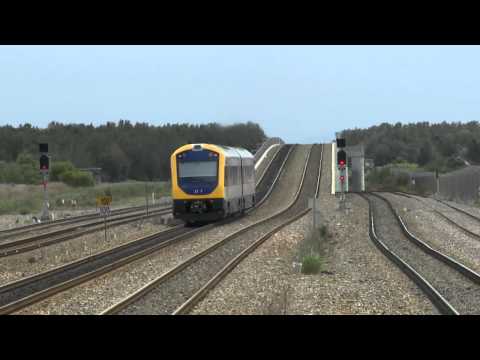 NSW Cityrail Hunter Railcars cross on the Sandgate overpass - Trains & Railways by PoathTV