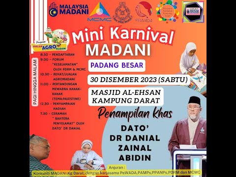 Ceramah Perdana Sempena Mini Karnival Madani: Bantera Penyelamat | Dato' Dr. Danial Zainal Abidin