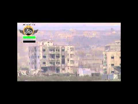 استهداف عناصر النظام المتمركزين في بناء الحافي في بصرى الشام في ريف درعا بواسطة رشاش 23 من قبل لواء أحباب عمر