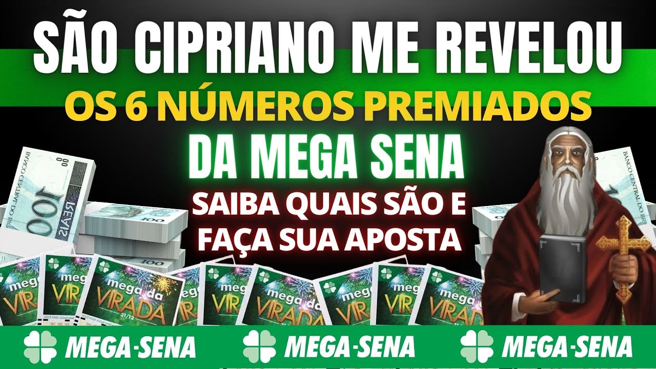 SÃO CIPRIANO ME REVELOU OS 6 NÚMEROS PREMIADOS DA MEGA SENA - SAIBA QUAIS SÃO E FAÇA SUA APOSTA