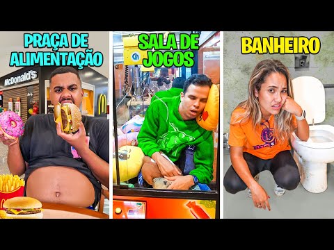 PASSAMOS A NOITE NOS LUGARES MAIS ALEATÓRIOS DO SHOPPING E ISSO ACONTECEU!