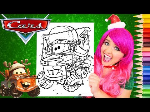 Coloring Disney Cars Christmas Mater Coloring Page Prismacolor Pencils | KiMMi THE CLOWN Video
