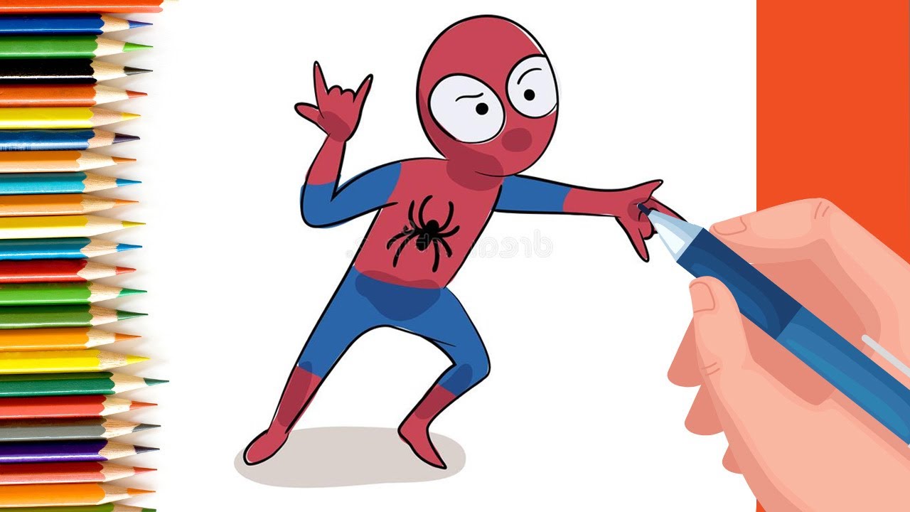 How to Draw easy Spiderman Morales step by step for Kids