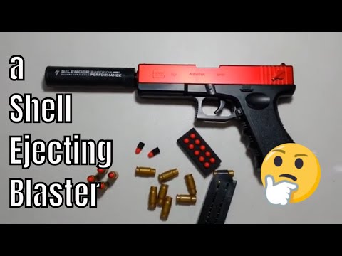 Shell Ejecting " Glock Blaster " Unbox and Review