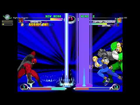MvC2: Strago - Commando/Sent (85%) Comeback vs Storm/Magneto/Tron (145%) [Romneto] .:11.19.25:.