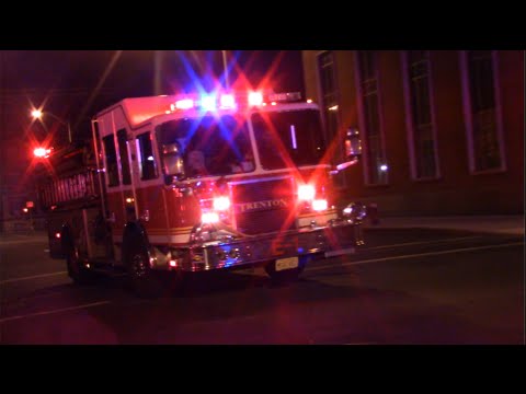 Trenton Engine 10, Ladder 4, Battalion and Engine 1 Responding.