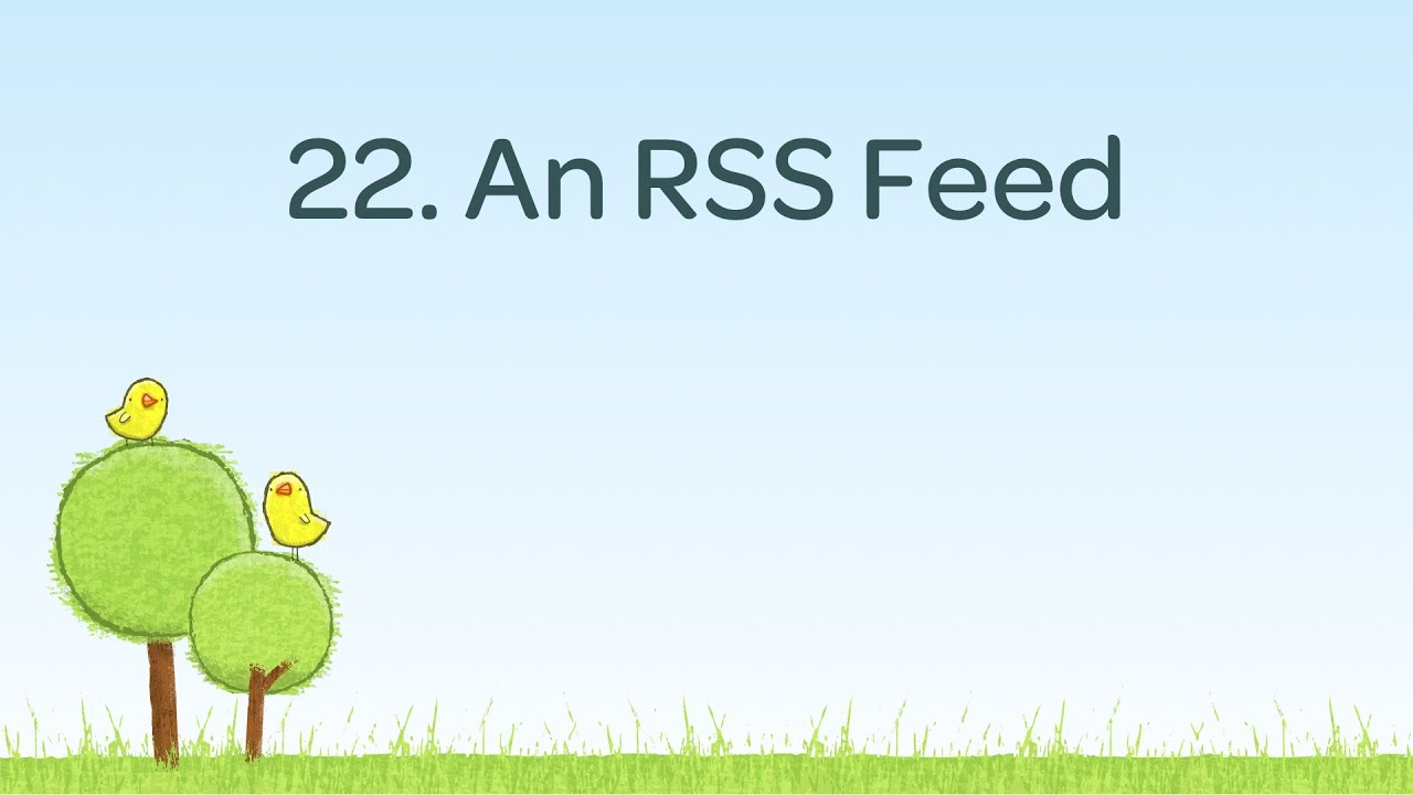 Create a Blog RSS feed