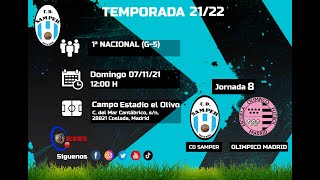 C.D. Samper 3-0 C.D.E. Olímpico de Madrid. C.D. Samper 3-0 C.D.E. Olímpico de Madrid.