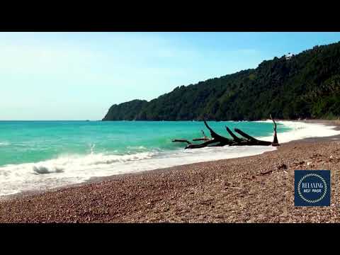 Perfect soothing music. Beach wave music. [ 4K UHD ]