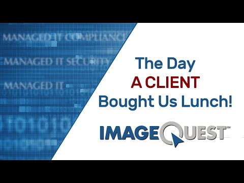 The day a CLIENT bought US lunch!