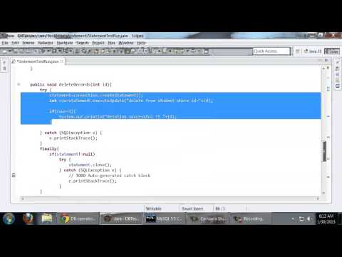 Jdbc Tutorial 4 Sql Operations Using Statement Interface