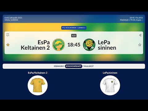 EsPa Keltainen 2 - LePa Sininen