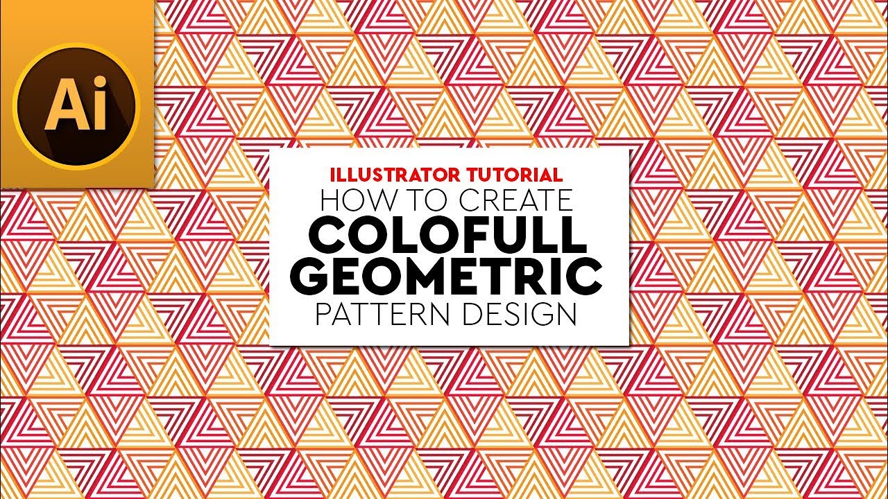 Create Colourful Geometric Pattern Design in Illustrator Tutorial