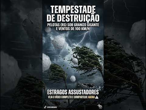 😱 O DIA VIROU NOITE! TEMPESTADE DE GRANIZO DEVASTA PELOTAS, RS #shorts #viral