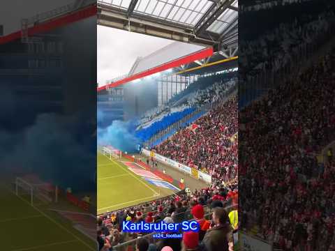 Karlsruher SC mit Pyro 🧨 und Choreo 🏟️ #ksc #pyro #choreo #karlsruhersc