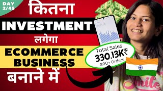 Initial Investment to start a Profitable Ecommerce Business in 2024 in india | Day 2/45