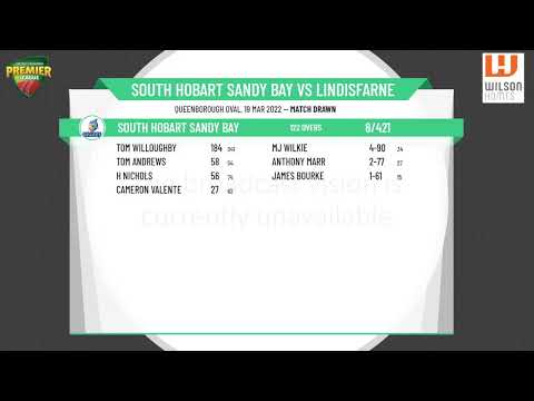Wilson Homes CTPL - Men's 1st Grade - Semi Final - South Hobart Sandy Bay v Lindisfarne - Day 2