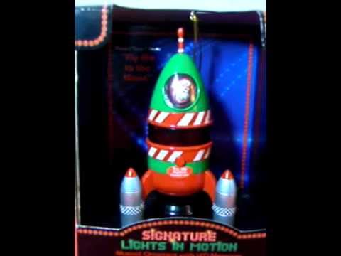 Santa Claus Rocketship Ornament