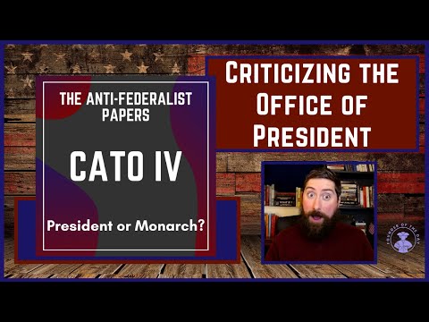 YouTube video about: What specific arguments does cato make against the executive branch?