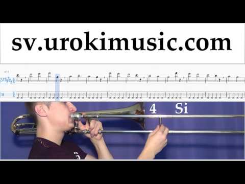 Lär Dig Spela Trombon David Guetta, Justin Bieber - 2U Tabs Nybörjare Del 1 övningar um-i492