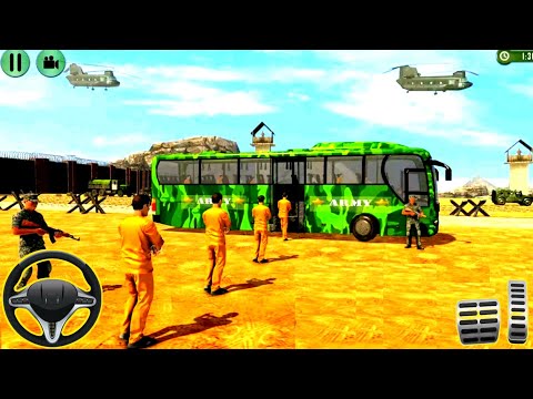 US Army Transport Simulator 3D - Offroad Prisoners Bus Driving - Android GamePlay