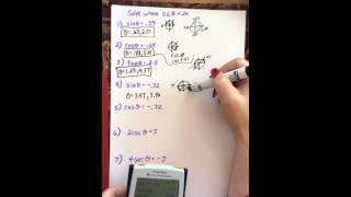 Solving trig equations with a calculator