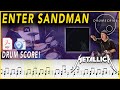 Enter Sandman - Metallica | Drum SCORE Sheet Music Play-Along | DRUMSCRIBE