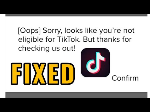 How to Fix Sorry Looks Like You're Not Eligible For Tik Tok