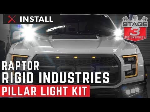 2017 - 2019 Raptor Rigid Industries A Pillar Light Kit Install