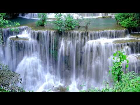 FRESH WATERFALLS - 4K - 4 HRS - NO ADS