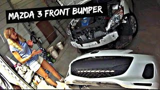How to Remove and Replace Front Bumper Cover on Mazda 3 2010 2011 2012 2013