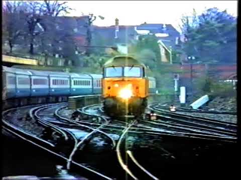 Bournemouth to Weymouth railway scene in the late 1980's.